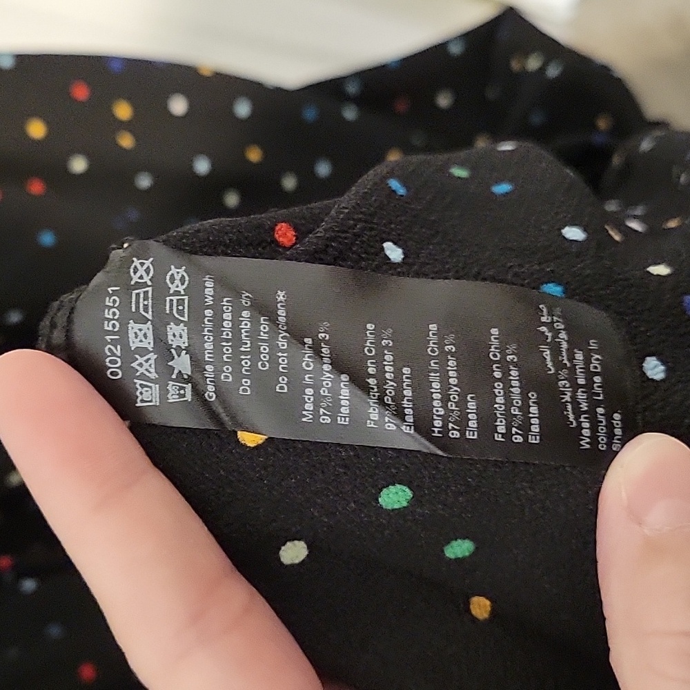 City Chic Black Dress with Colorful Dots - Picture 9 of 12